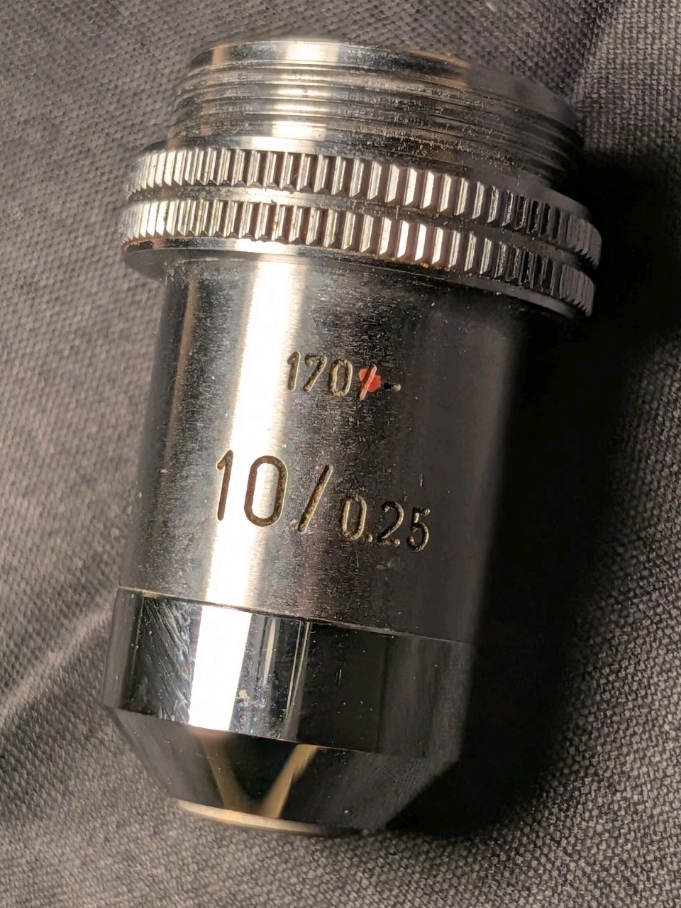 Leitz Microscope Objective 170/- 10x/0.25