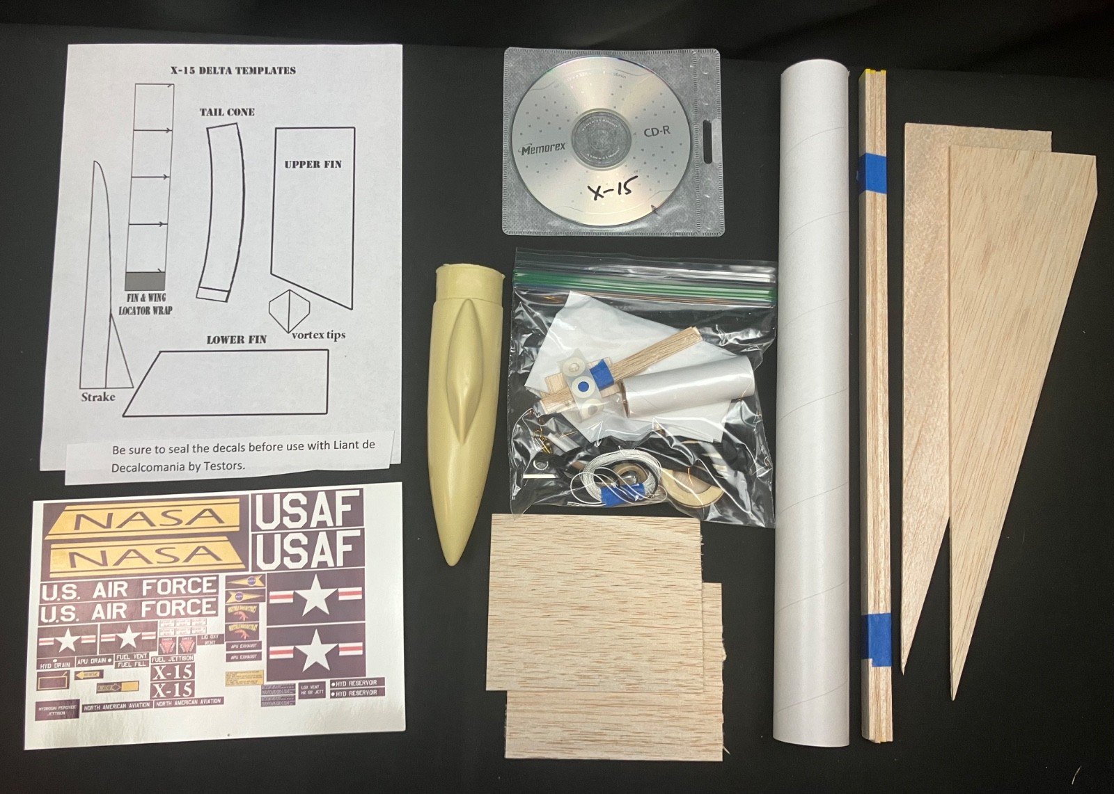 STEVE NEILL'S ULTRA-RARE DELTA WING X-15 FLYING MODEL ROCKET KIT - SPECTACULAR!