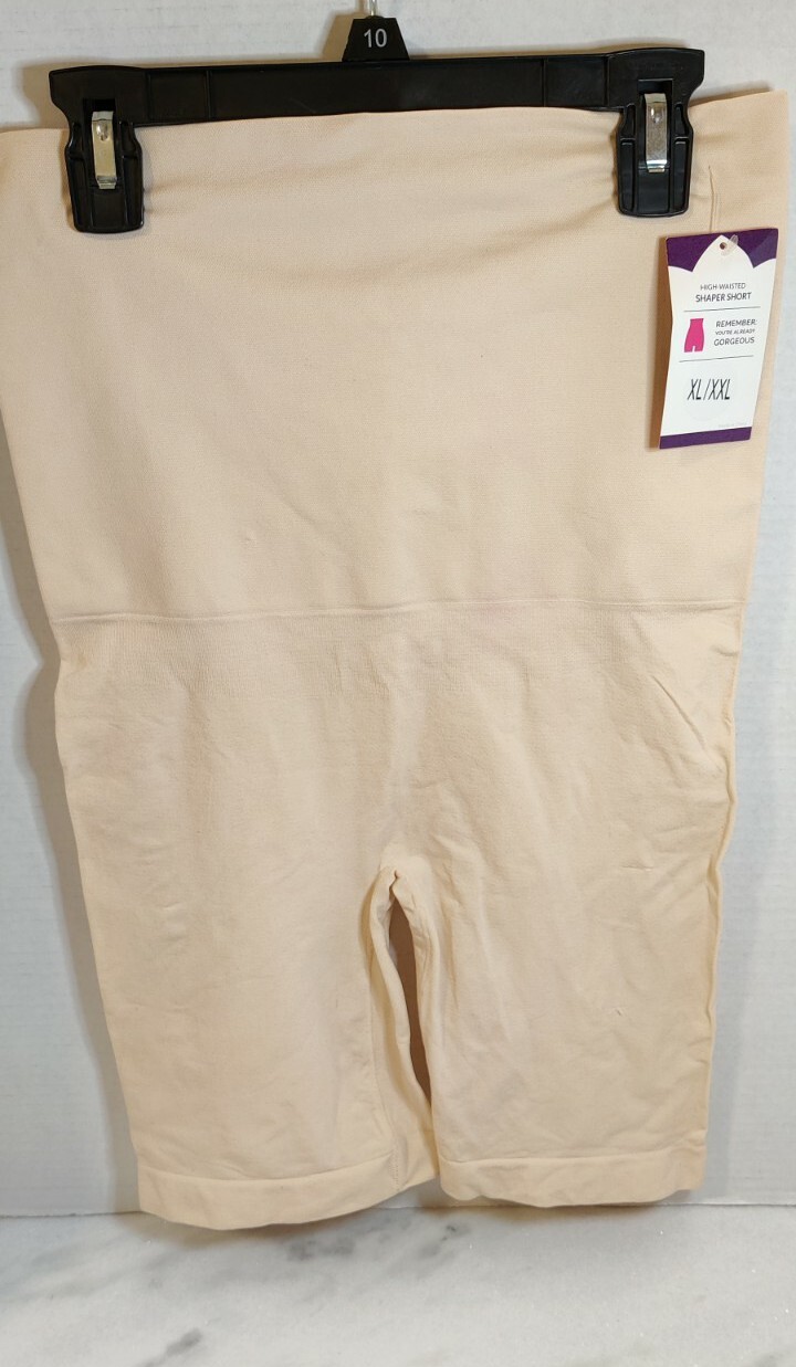 Empetua Women's Beige High Waisted Shaping Shaper Shorts Size XL/2XL NWT