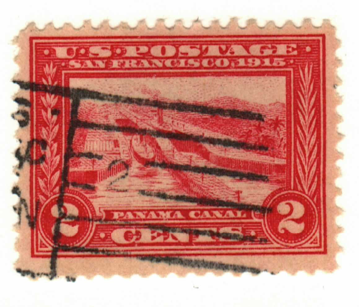 US #398 used Panama Canal