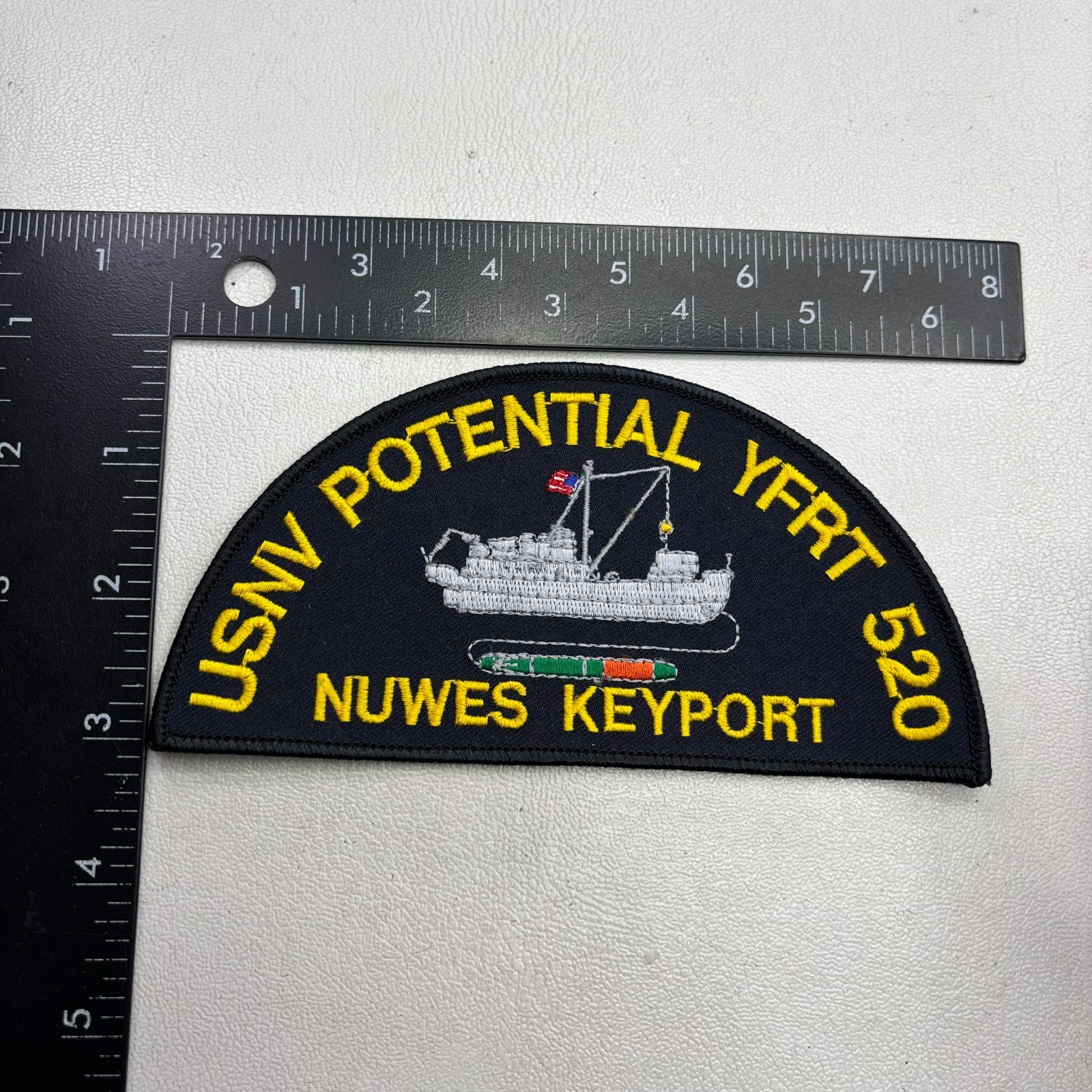 USNV POTENTIAL YFRT 520 NUWES KEYPORT US NAVY Hat Cap Patch 50Z0