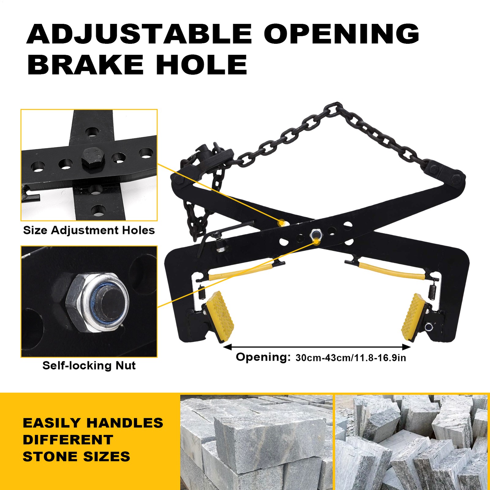 Lifting Clamp Heavy Duty Stone Lift Clamp Stone Lifting Clamp 350kg/770lbs