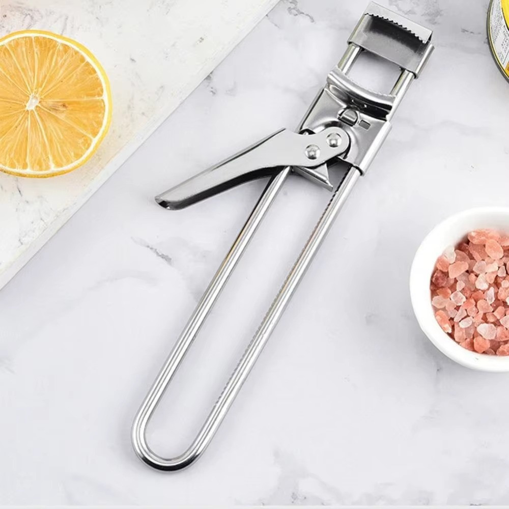 Stainless Steel Can Opener Adjustable Jar Lid Gripper (without rubber) Tool