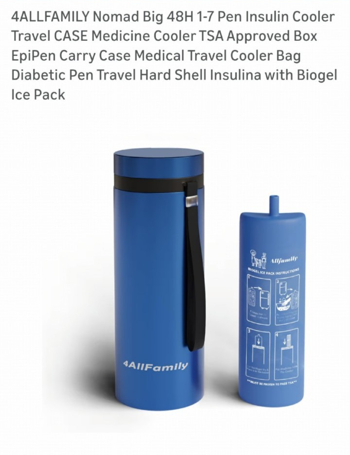 4ALLFAMILY NOMAD BIG 48H 1-7 Pen INSULIN COOLER TRAVEL CASE Medicine Cooler T...