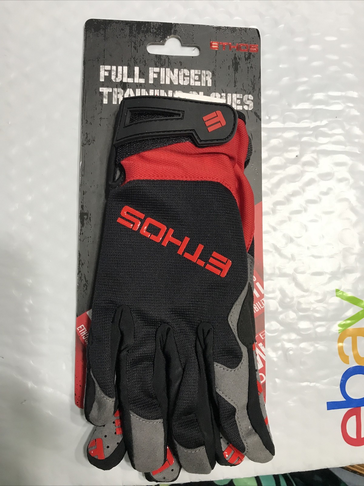 1 pair New ETHOS Full Finger Training Gloves SIZE MEDIUM