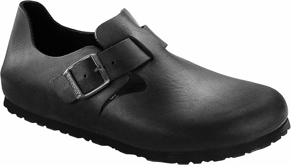 Sz 4-4.5  BIRKENSTOCK Womens London Clog Black Oiled Leather Size 37 EU (6-6.5..
