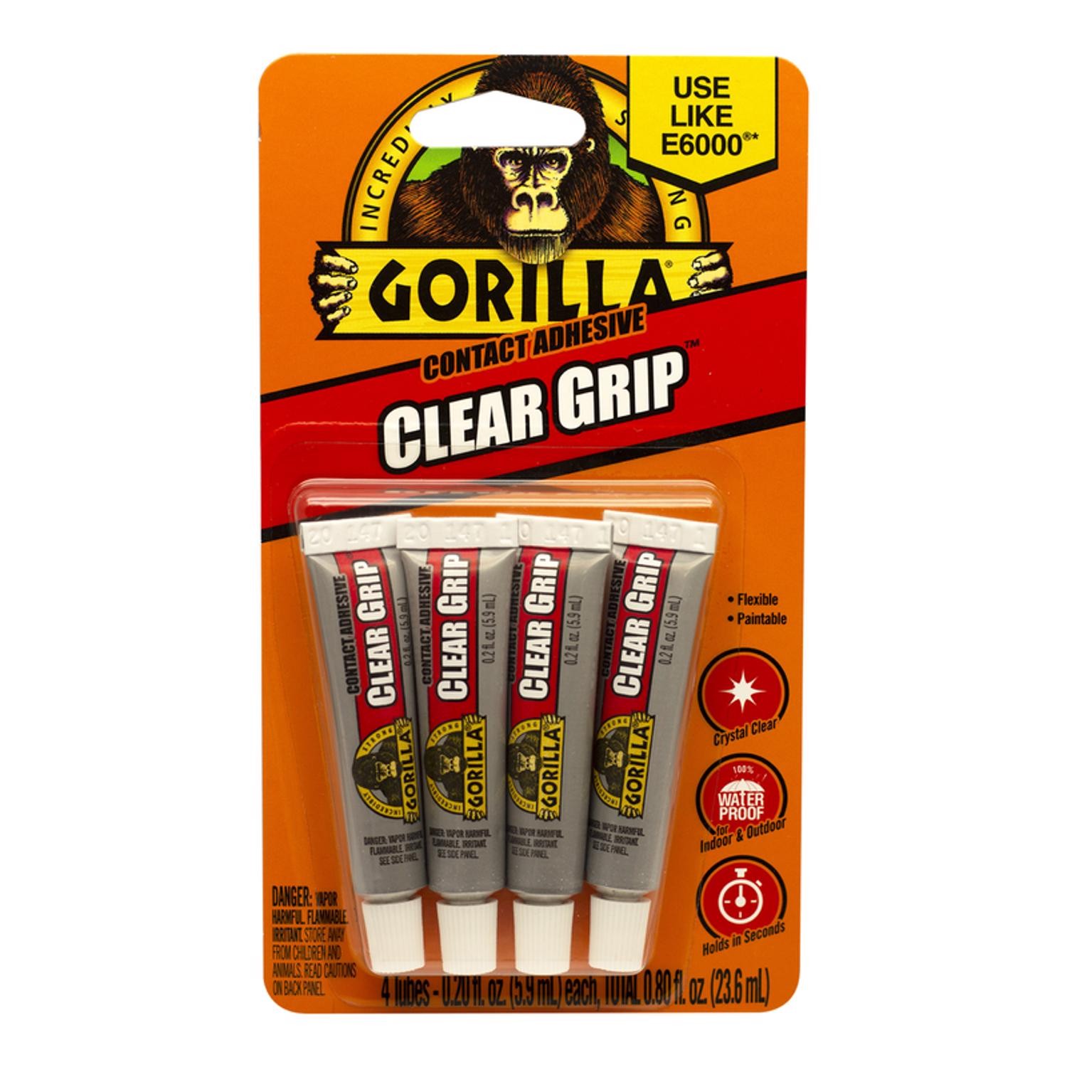 Gorilla 8130002 Clear Grip High Strength Solvent Contact Adhesive 20 fl oz.