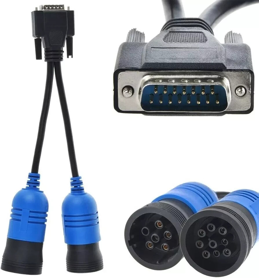 NEXIQ USB LINK Pn 405048 Adapter Atari 6 and 9 Pin Y Deutsch Cable 11 inch