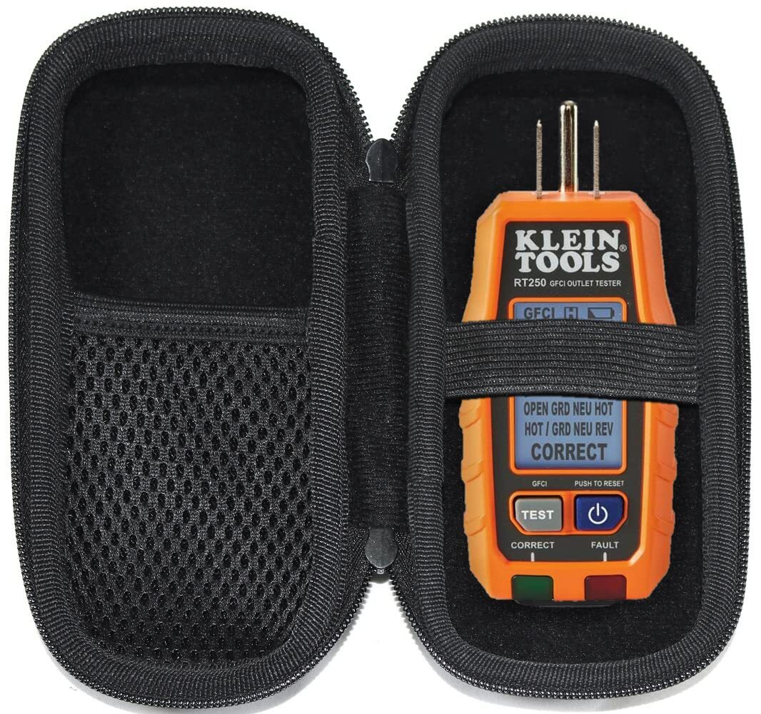 Suw Hard Travel Case for Klein Tools RT250 GFCI Receptacle Tester with LCD Di...
