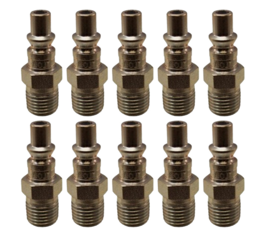 MILTON 777 10 PACK 1/4" MALE PLUG A-STYLE PLUG