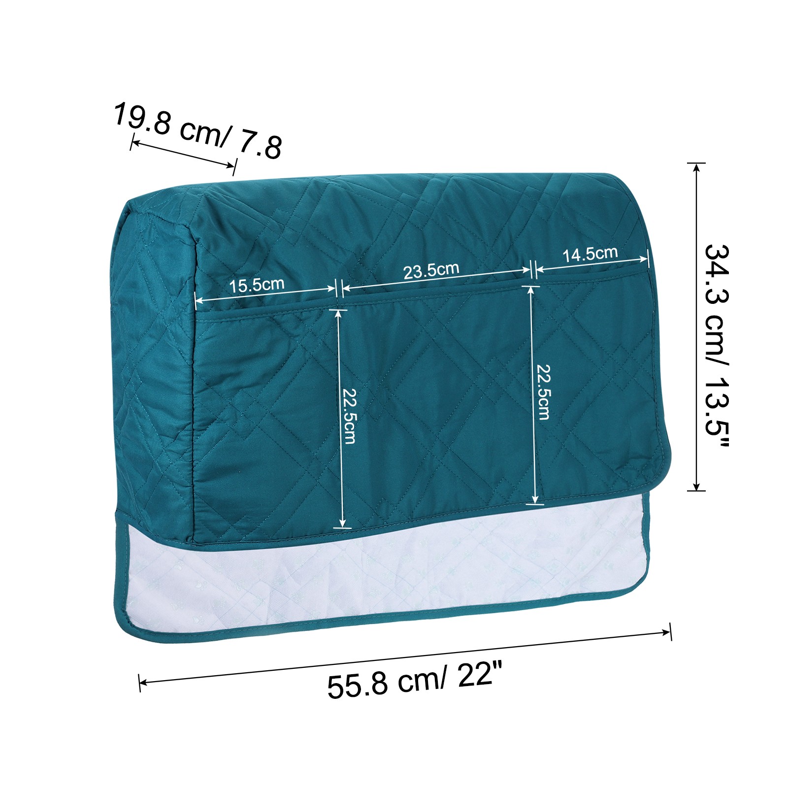 2 Pack Sofa Armrest Organizer Armchair Caddy Hanging Storage Bag Blue