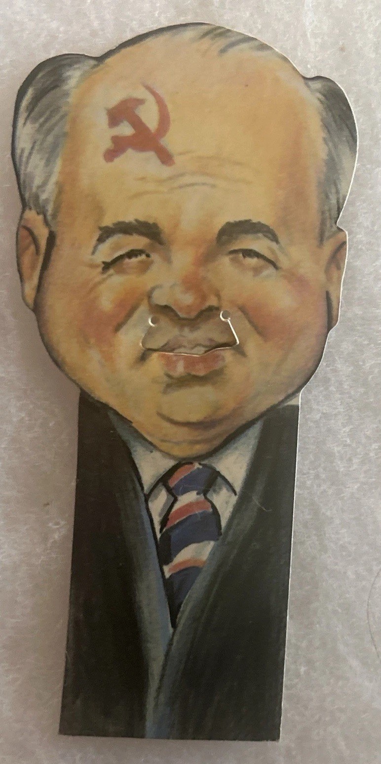 Mikhail Gorbachev Russia bookmark  5” x 2”