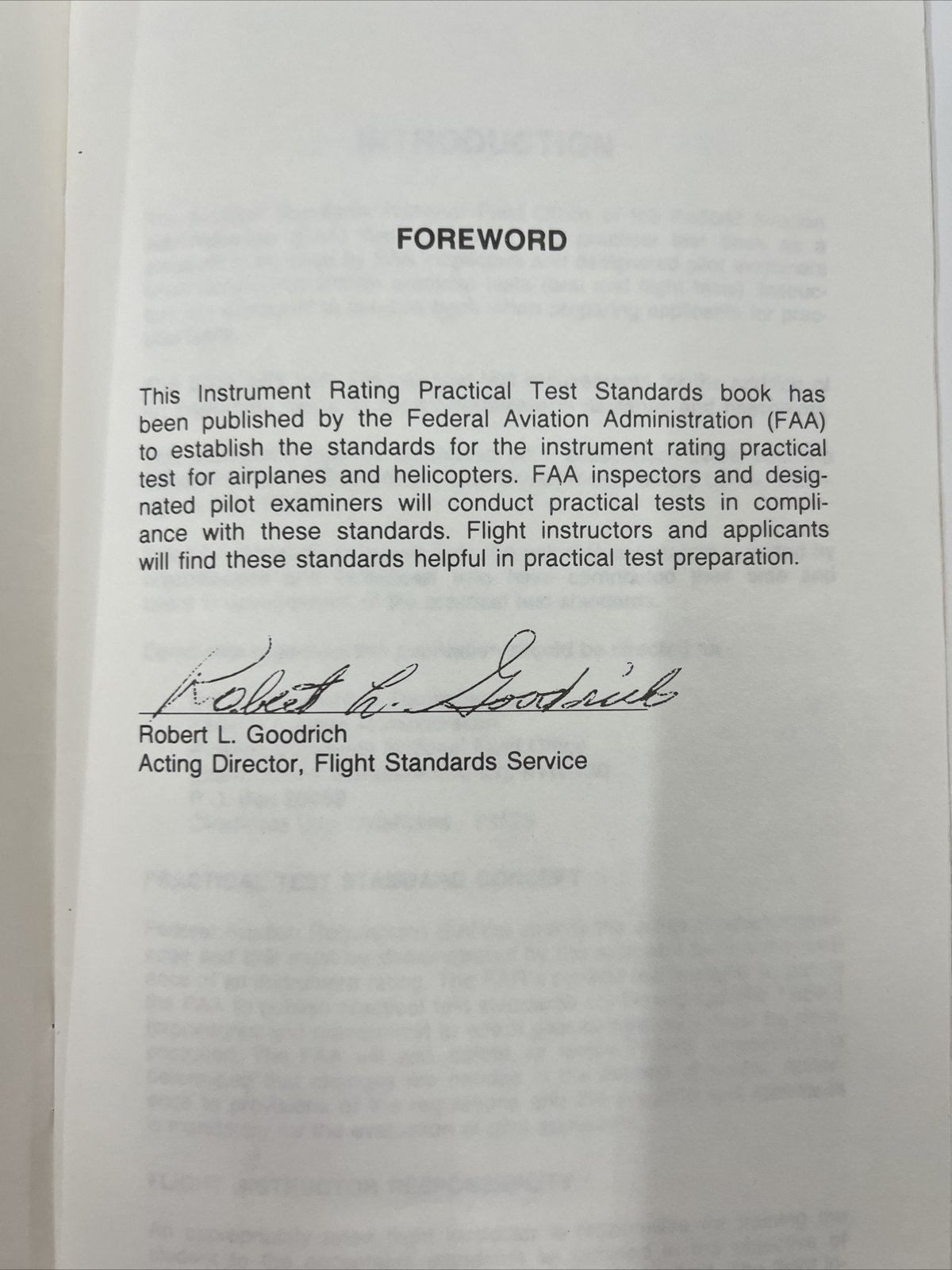 Instrument Rating Practical Test Standards for Airplane & Helicopter 1989