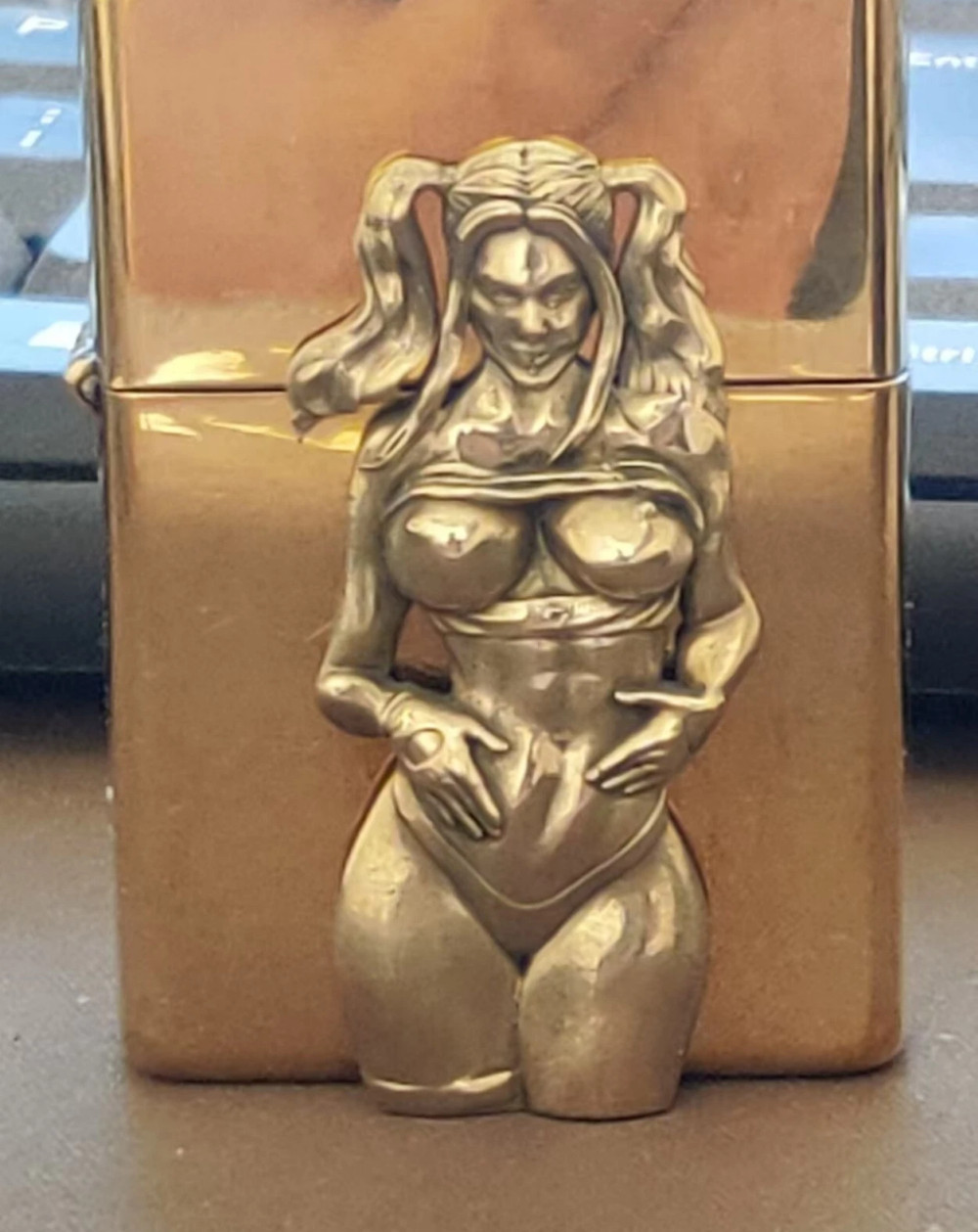 1 piece Brass sexy girl sticker DIY lighter decoration accessories