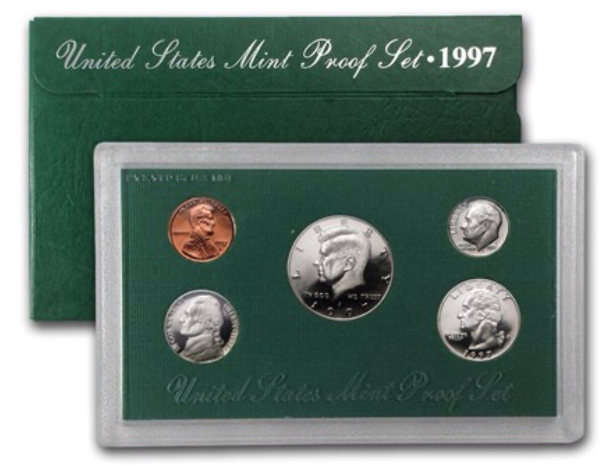 1997 Clad Proof Set U.S. Mint Original Government Packaging OGP COA