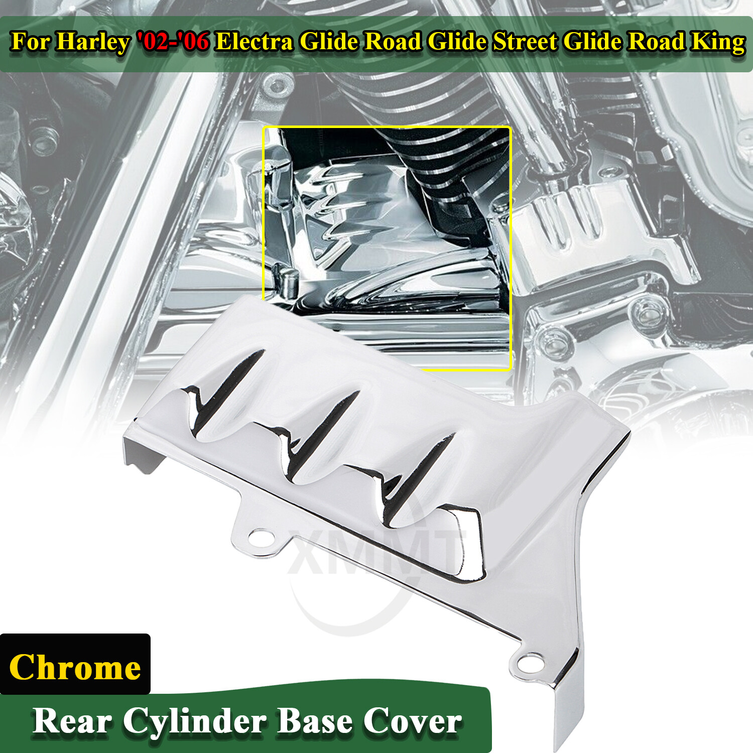 Chrome Rear Cylinder Base Cover For Harley Electra Road Street Glide FLHR 02-06