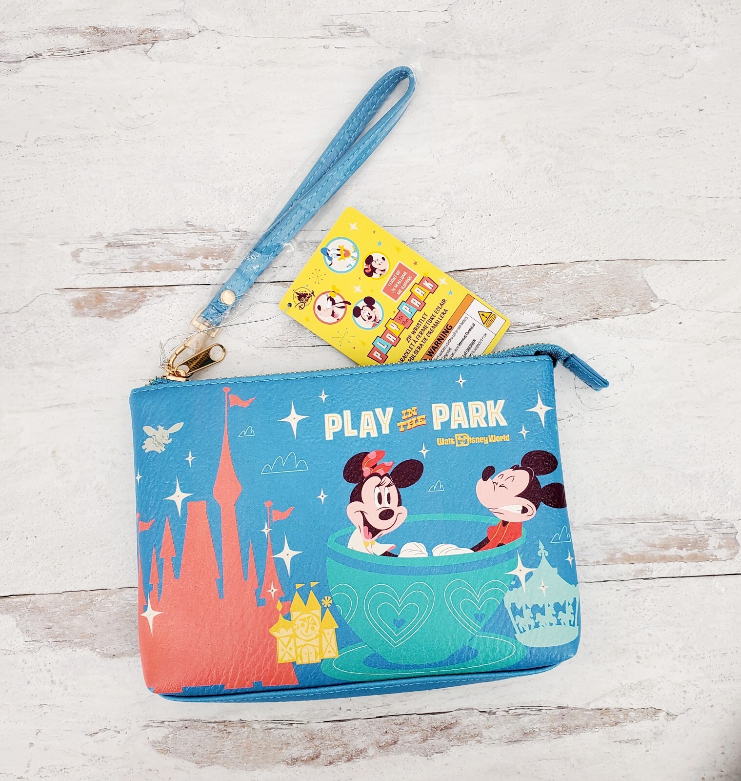 2024 Disney Parks Mickey & Minnie Play in Park Light Up Wristlet Wallet Clutch