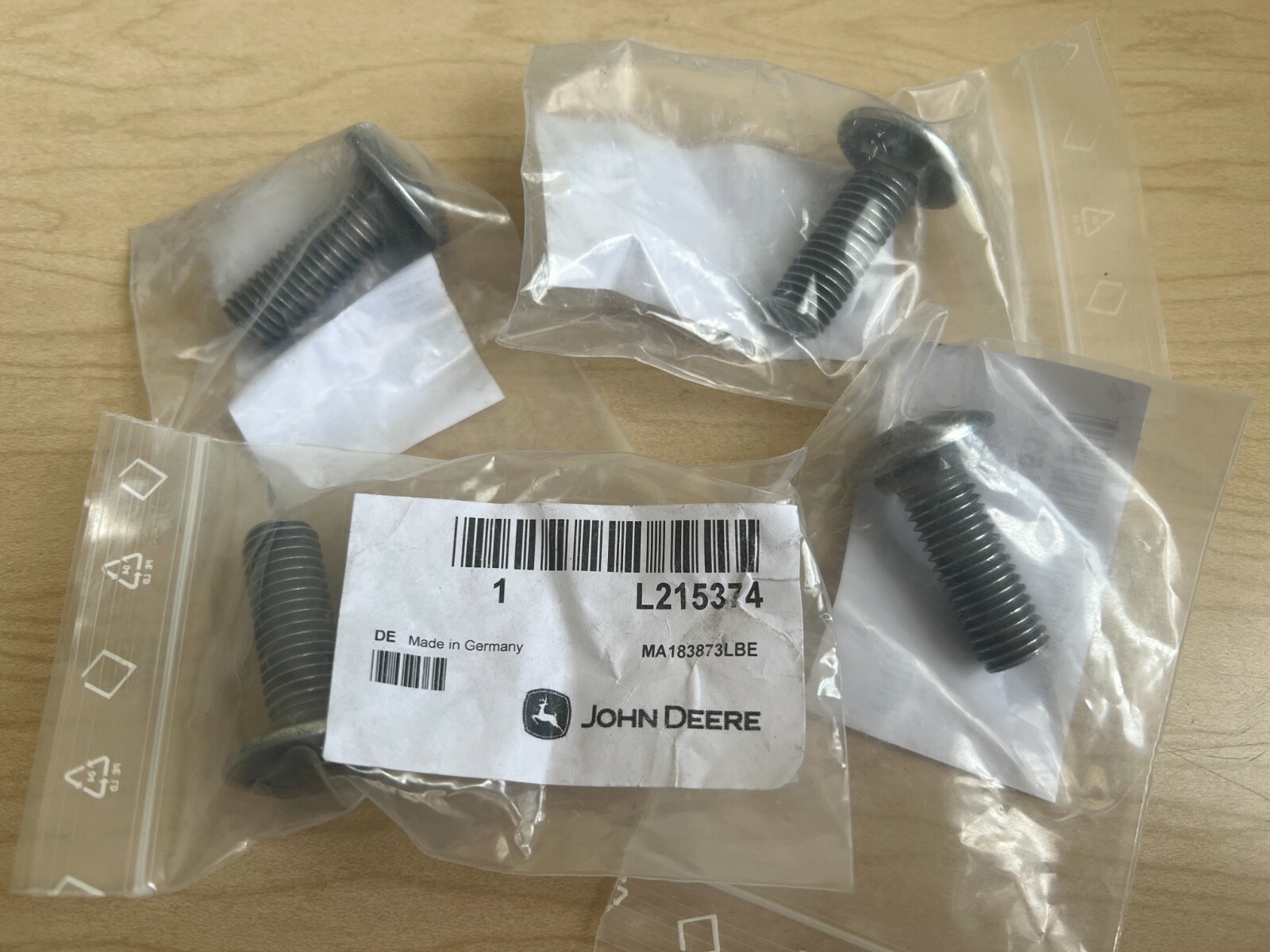 John Deere Original Equipment Bolt L215374 Genuine OEM New Part