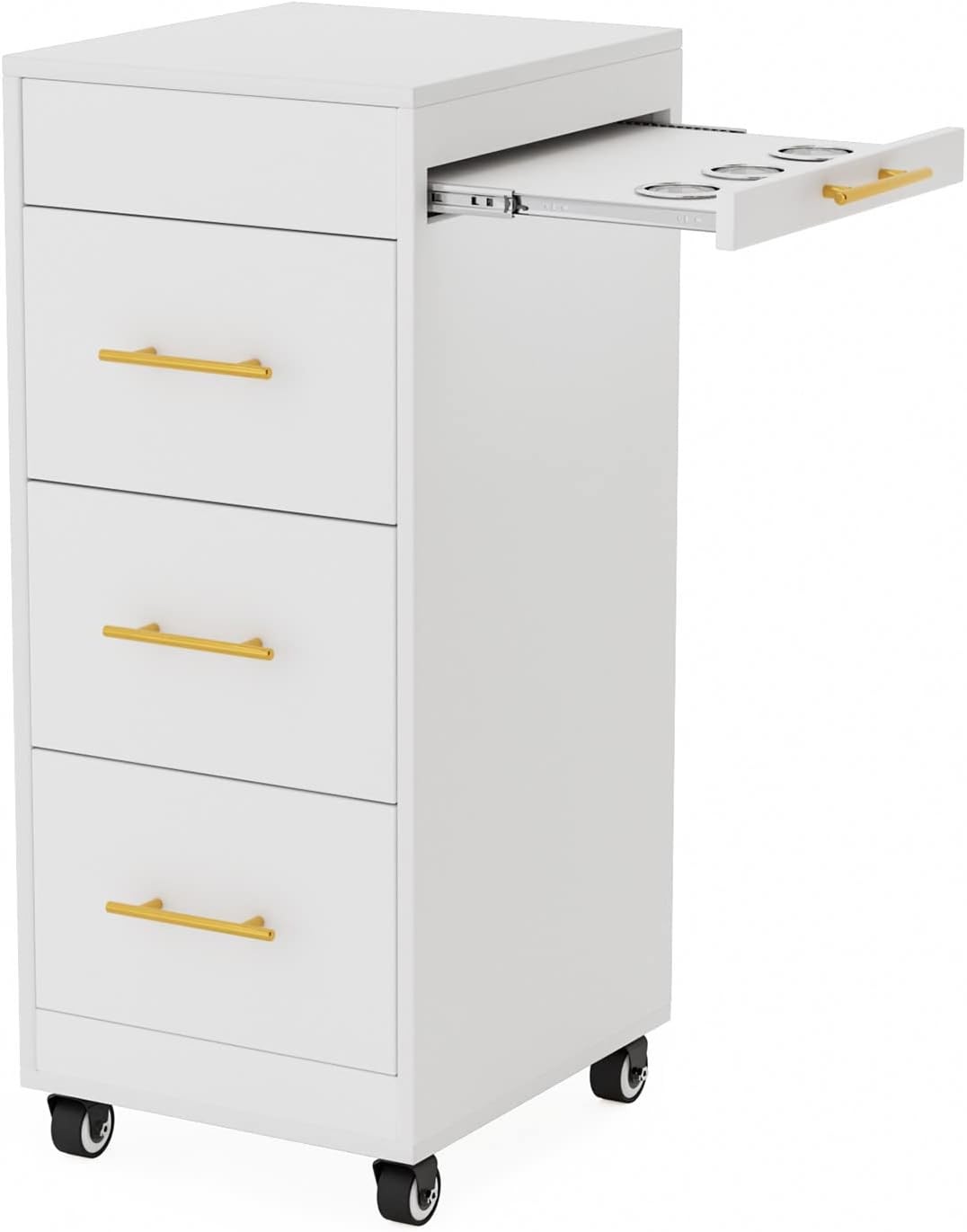 Wooden Salon Trolley Cart Hairdresser Mobile Cabinet for Beauty Spa Barbershop