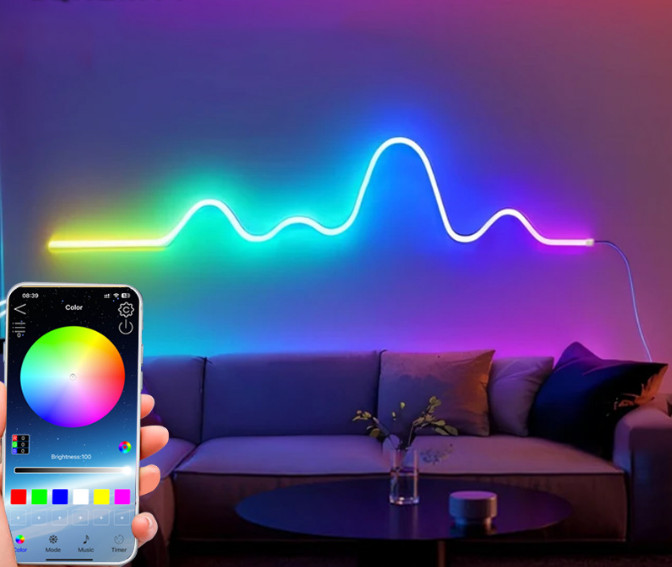 Smart LED Strip Lights Neon Rope Light with App/Remote Control Color Changing