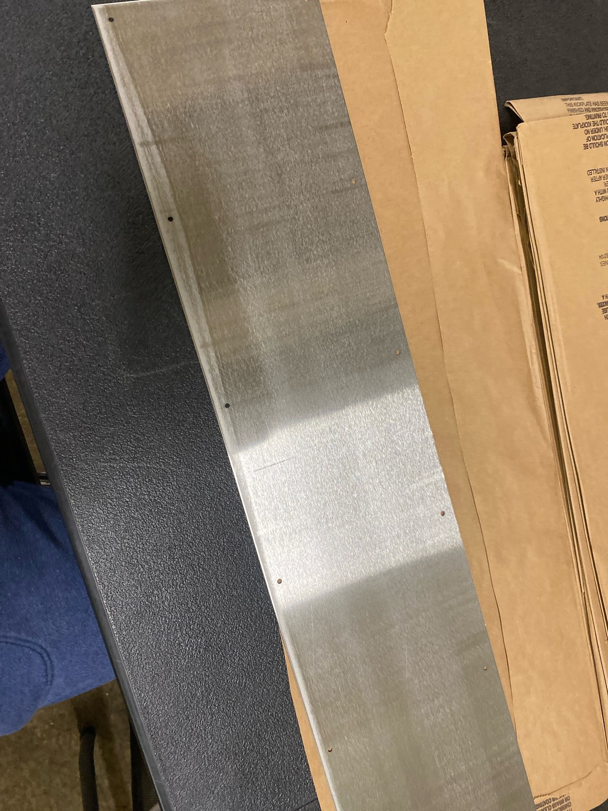 Hager 051954 Door Protection Plate US32D 8"x34" 0.050" Gauge, No Bevel