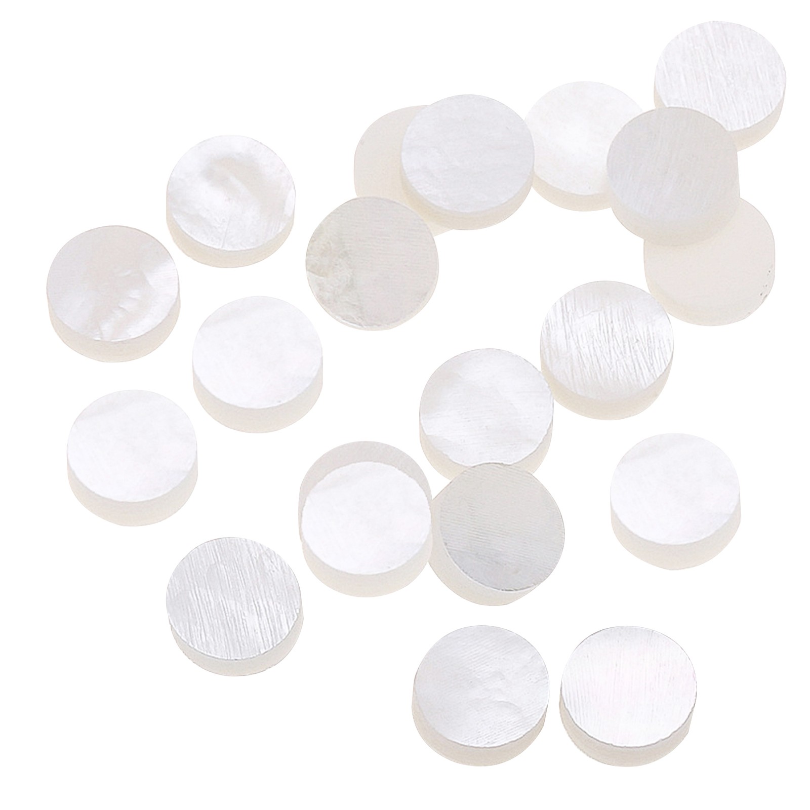 Musiclily Pro 20Pcs 6mm Natural Mother of White Pearl Guitar Fretboard Inlay Dot