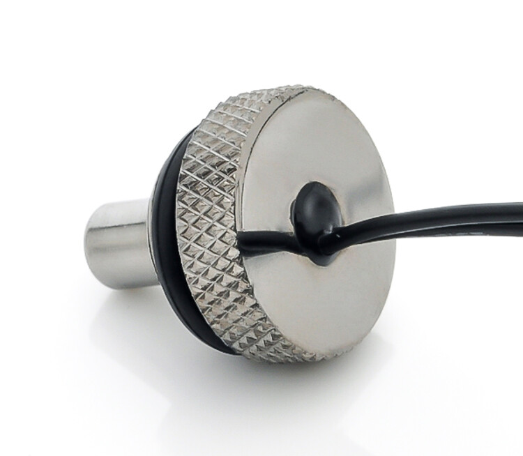 Bitspower G1/4" Temperature Sensor Stop Fitting, Black Sparkle