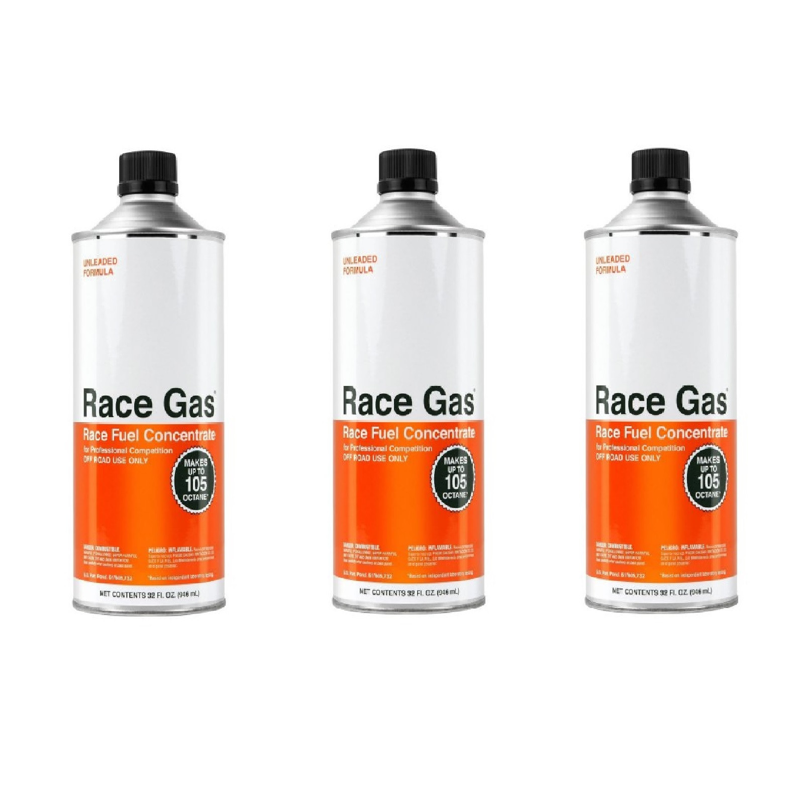 Race Gas 100032 32 oz. Cans of Offroad Race Fuel Concentrate Additive, Set of 3