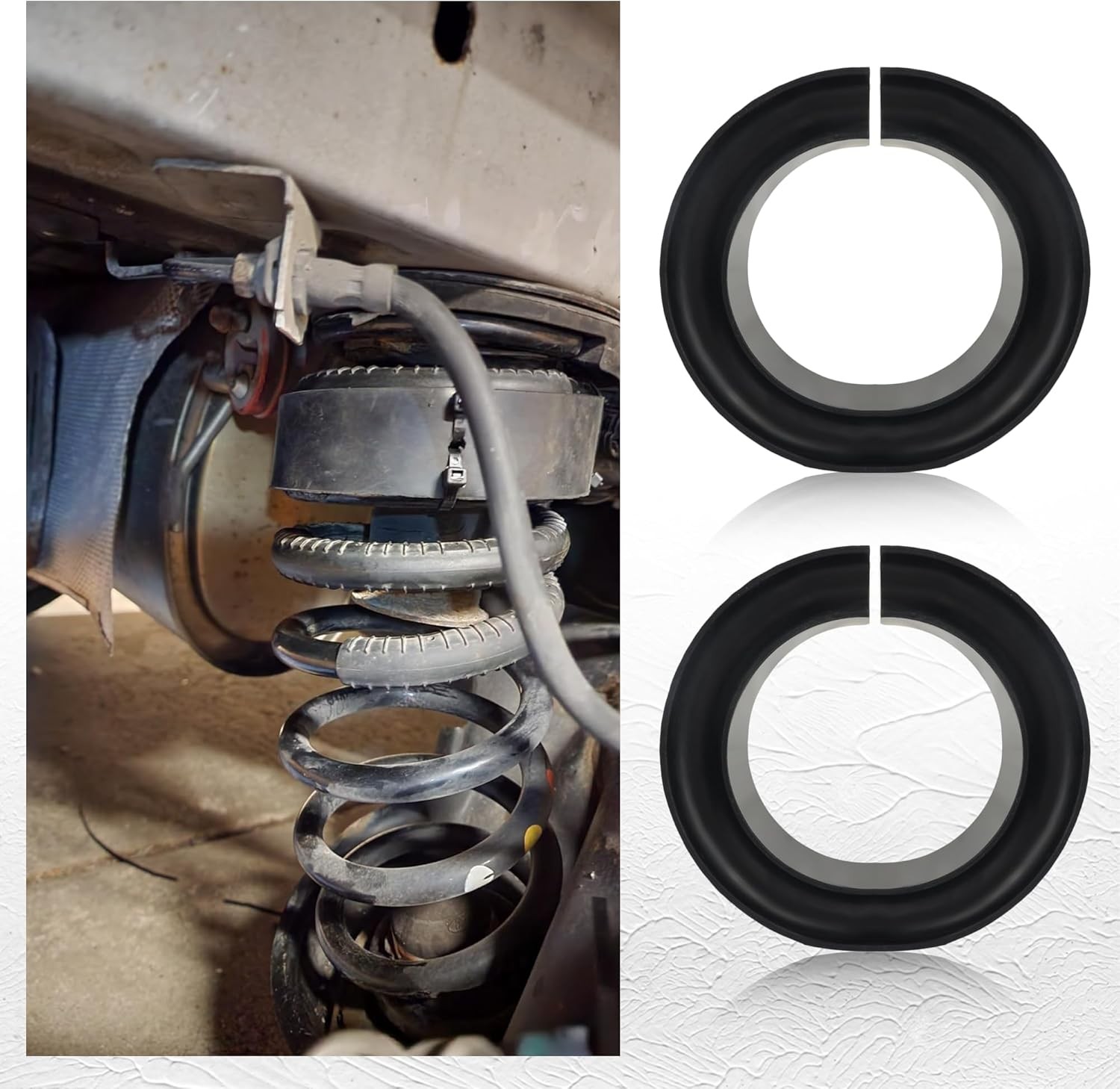 2PCS Coil Spring Spacer for 5-5.5 Inch Car Enhance Spring Rate,Heavy-Duty Coil S