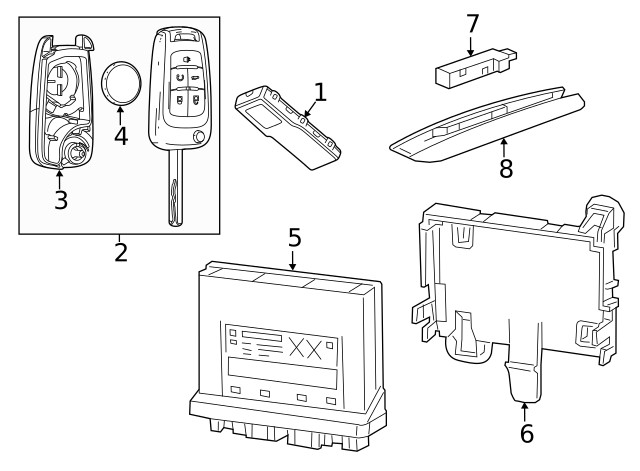 Genuine GM Keyless Entry Control Module Bracket 95967053