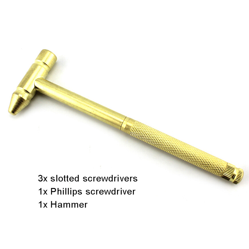 5 in 1 Small Multi Tool Hammer & Screwdriver Set 1 Phillip 3 Flat 1 Hammer DIY