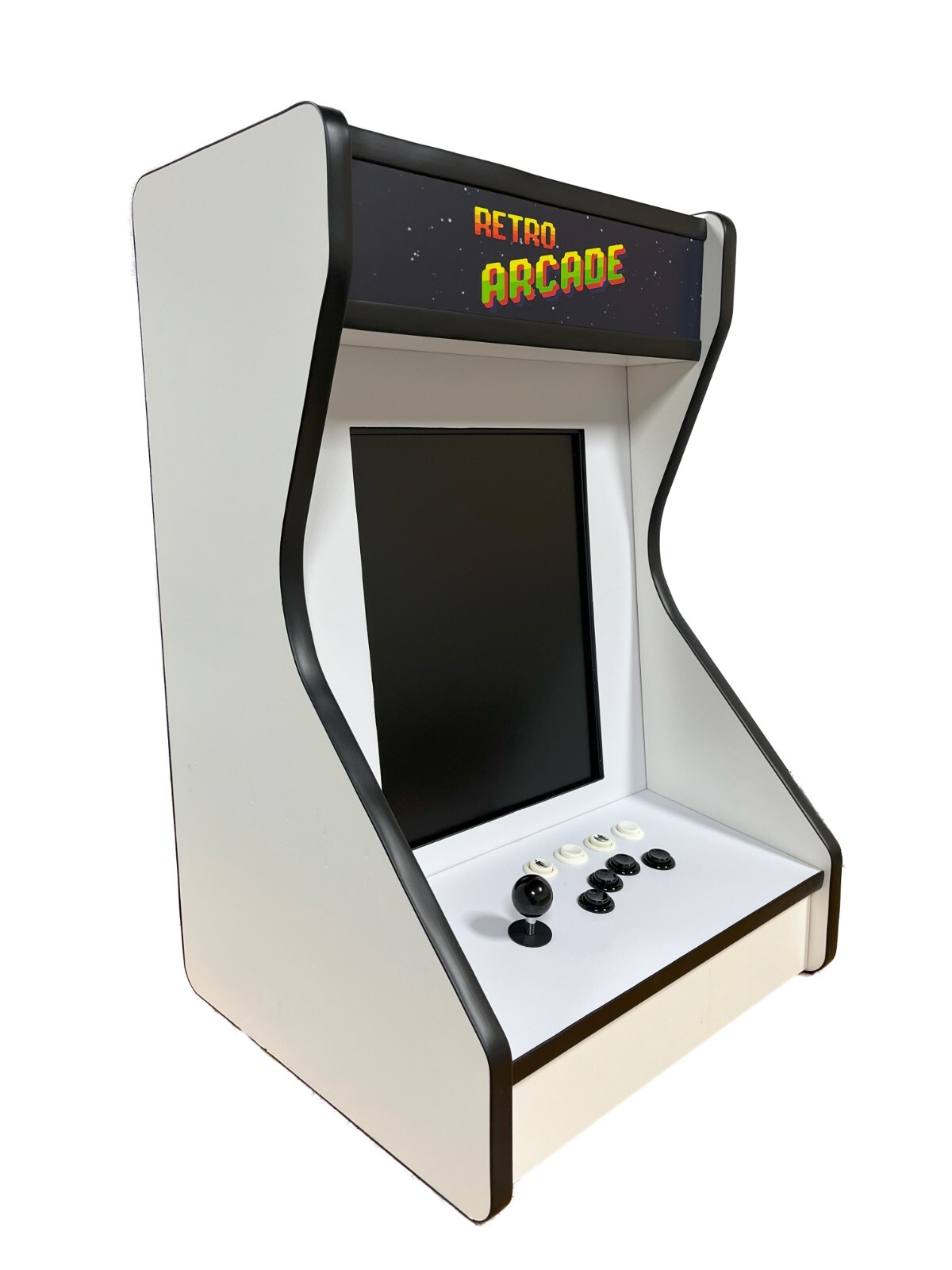 White Bar Top / Table top Vertical Arcade For Your Home! With Over 500 Games!