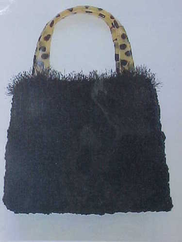Nancy Queen Womens Crocheted Purse Kit Ladies Handbag #323 Black New