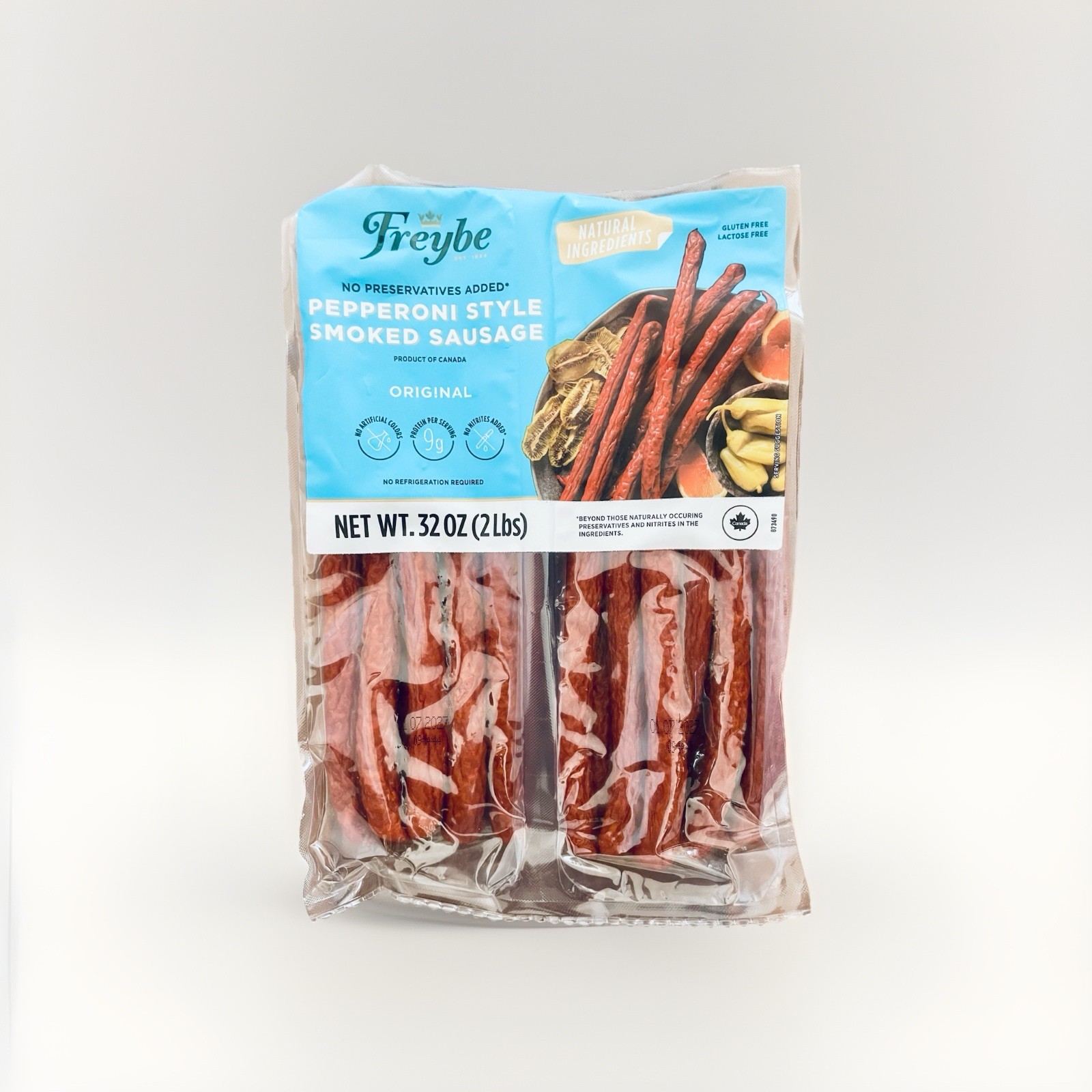 Freybe Big Pepperoni Style Smoked Sausage Stick 2 x 16 Ounce Bags