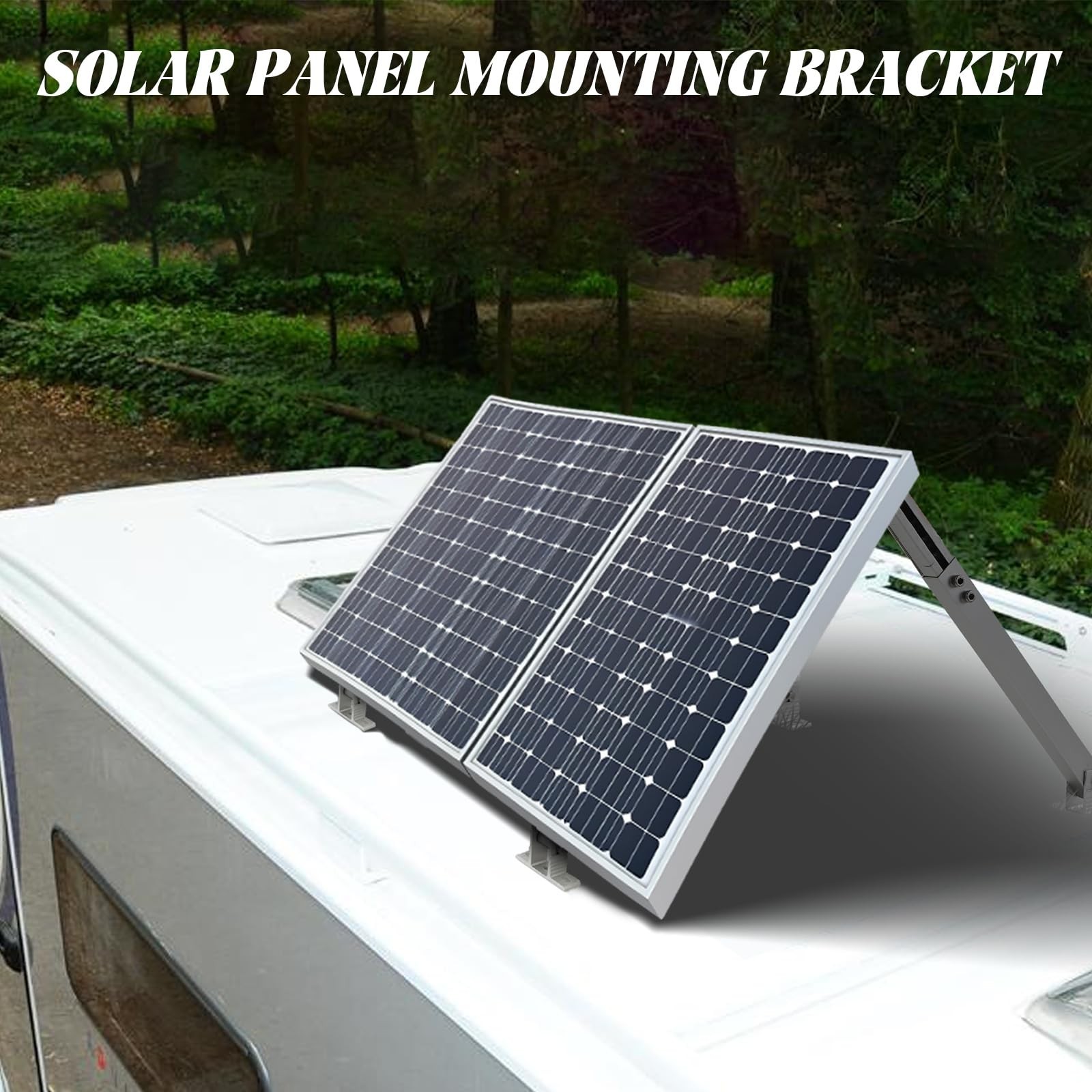 FAHKNS 14-27IN Solar Panel Mounting Brackets, 2 Sets Adjust Solar Panel Racks