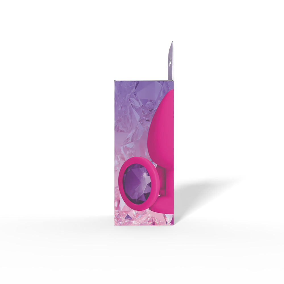 Gemma Purple Gem Pink Silicone Plug - Small