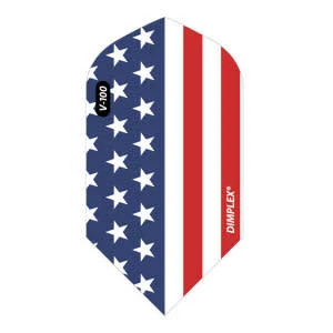 Viper V-100 American Flag Metallic Vertical Dimplex Slim Dart Flights