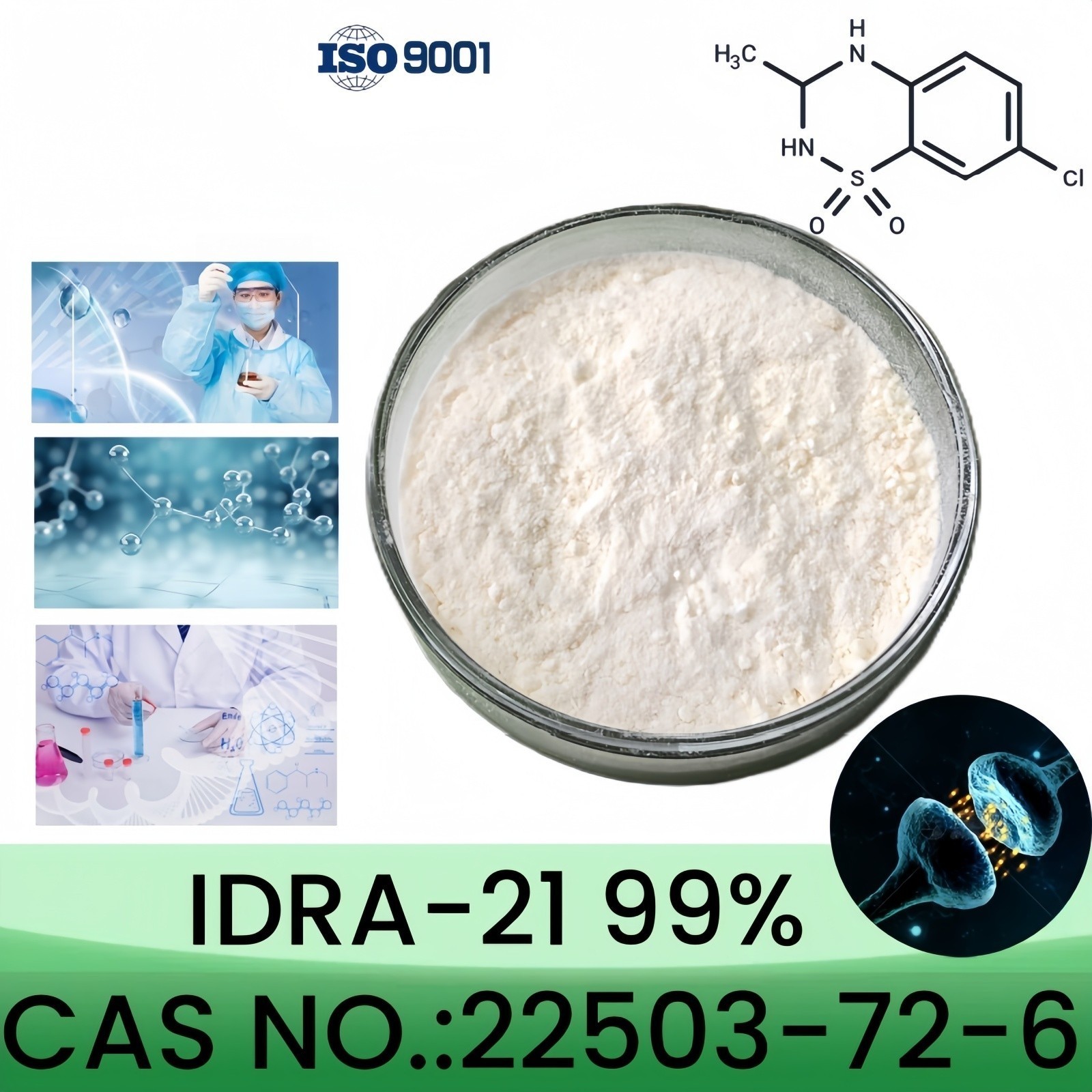 IDRA-21 Powder for Scientific Research, 5 Grams, Purity 99% Min, CAS 22503-72-6