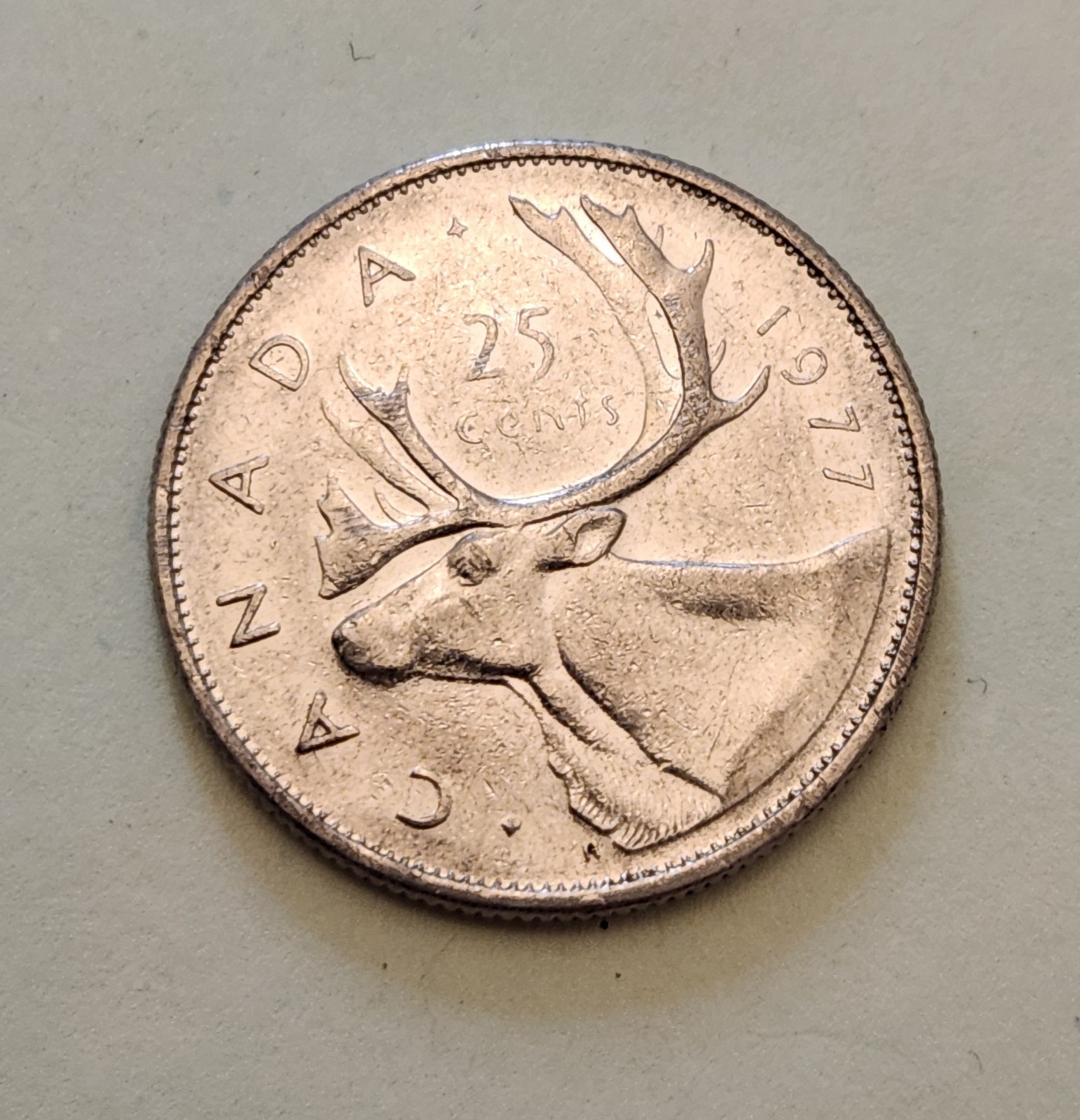 Canada coin,  25 Cents,  1977