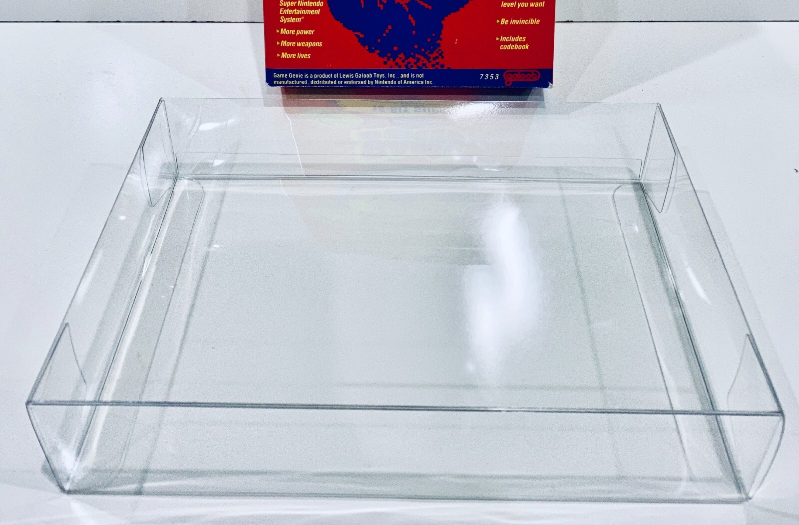 1 Box Protector For The SNES GAME GENIE Box!  CHECK YOUR SIZE!  Super Nintendo