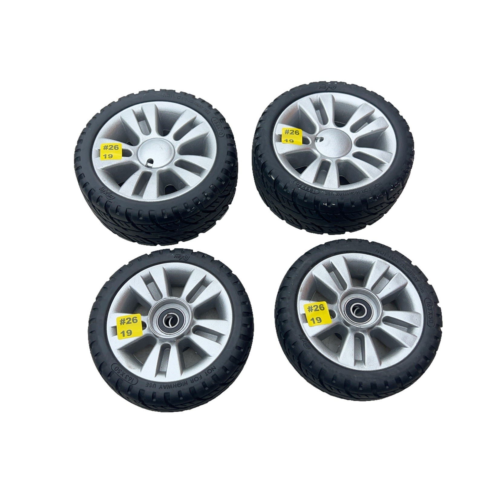 FULL SET OF WHEELS TIRES FRONT REAR GOLDEN BUZZAROUND CARRY ON SCOOTER PARTS