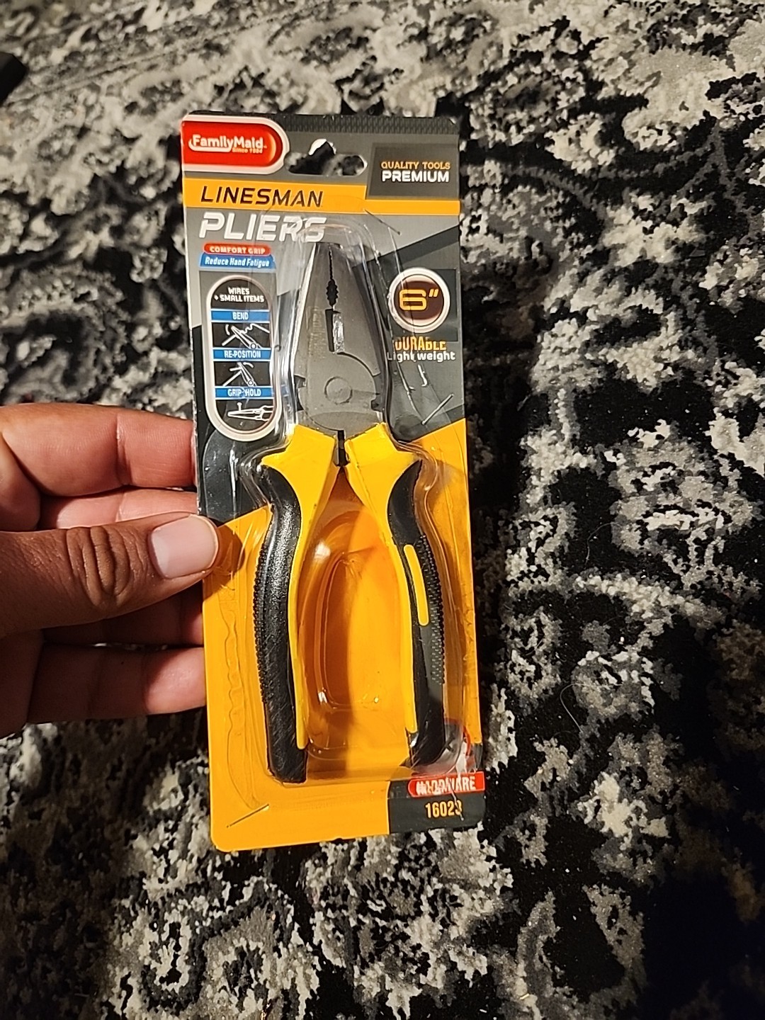 Family Maid Linesman Pliers Comfort Grip Reduce Hand Fatigue 6" Durable Light