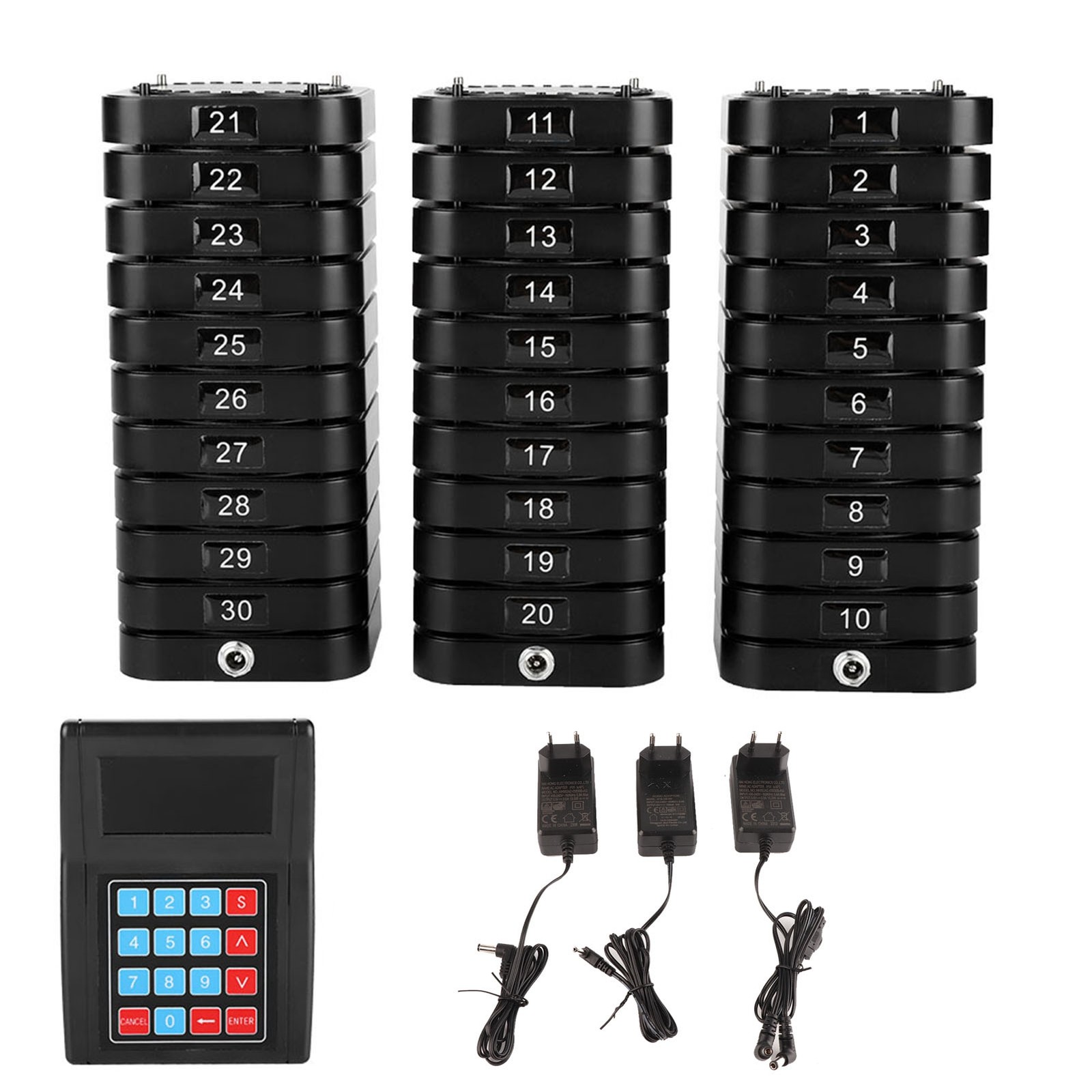 30 Receivers 1 Transmitter Restaurant Table Queuing Wireless Calling System