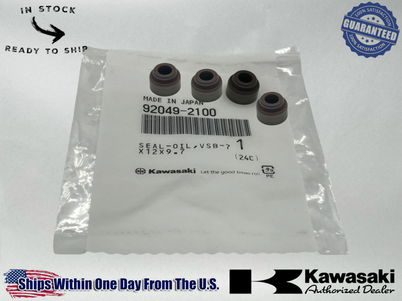 (4) Kawasaki OEM SEAL FC290V, FC400V, FD671D, FD711D, FD750D, 9D20 92049-2100 2