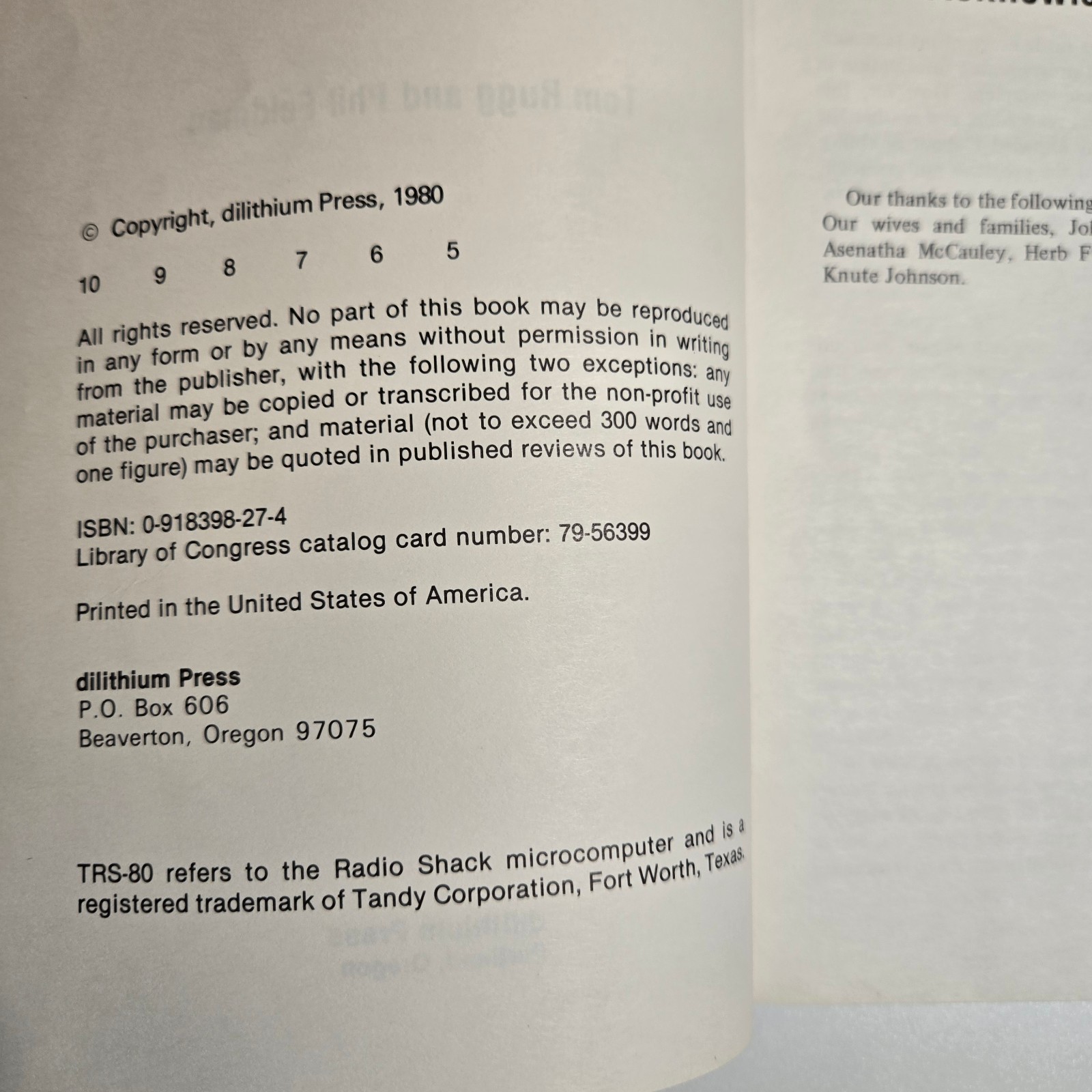 TRS-80 Programs by Tom Rugg & Phil Feldman 1980 1st ed Vintage Computing Ex-Lib