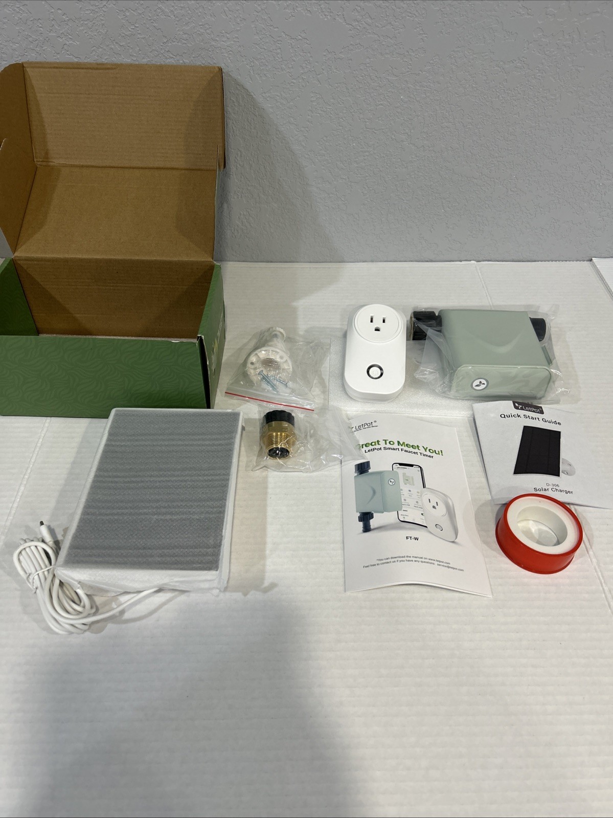 LetPot Smart WiFi Water Timer for Garden Hose Faucet, [Solar-Powered 365Days Uni