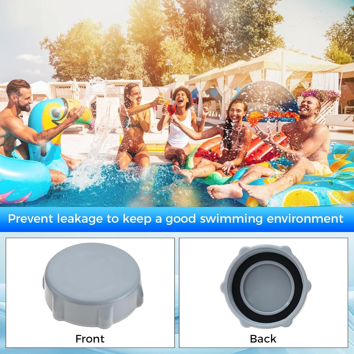 1 PCS Pool Gray Plastic Replace Drain Valve Cap For Coleman Pools P01010,P6D1158