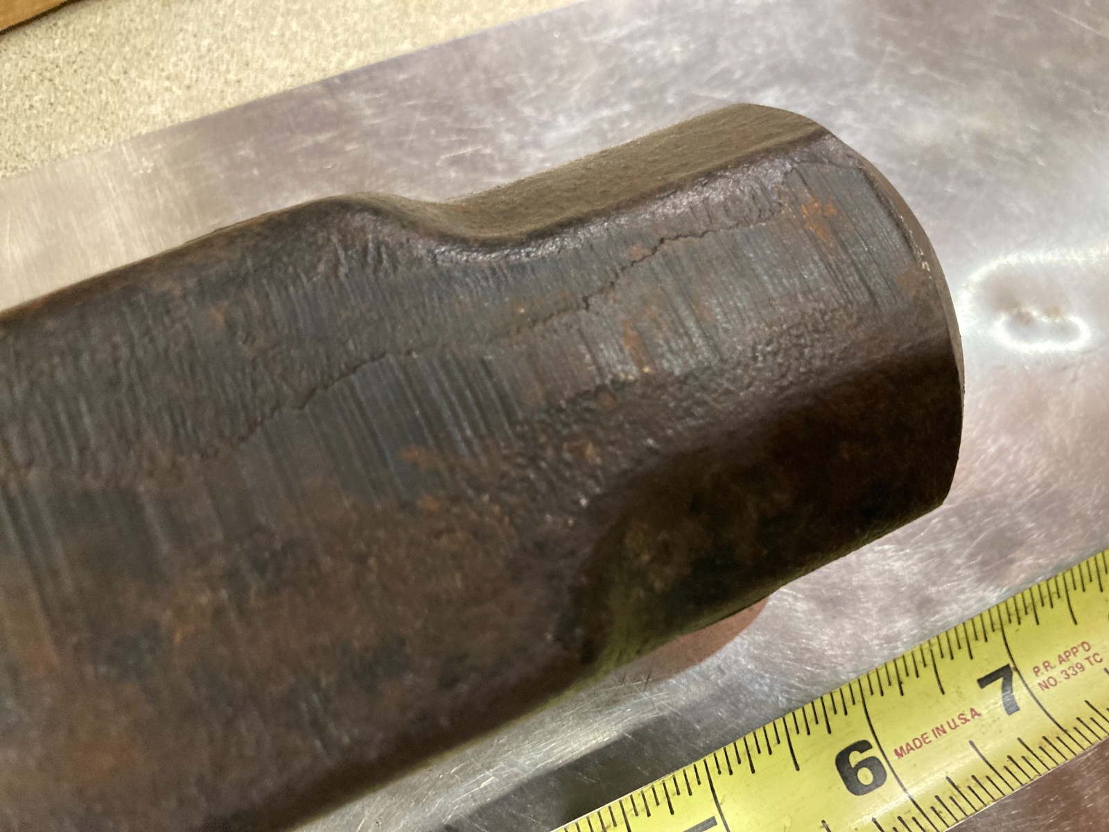Vintage USM 8lb Sledge Hammer Head Octagonal Shape. Double stamped.