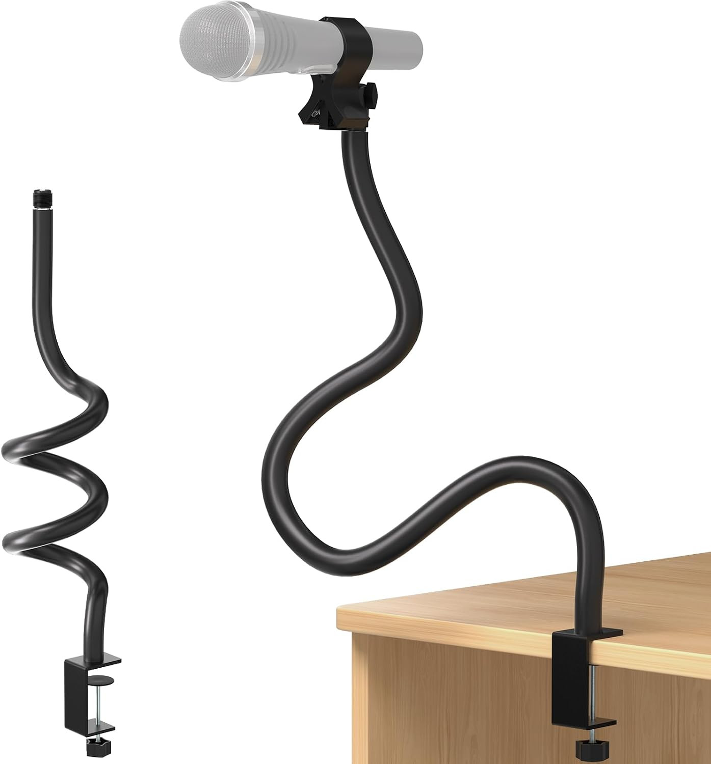 Microphone Stand,50 Cm Long Flexible Gooseneck Arm Desktop Clamp
