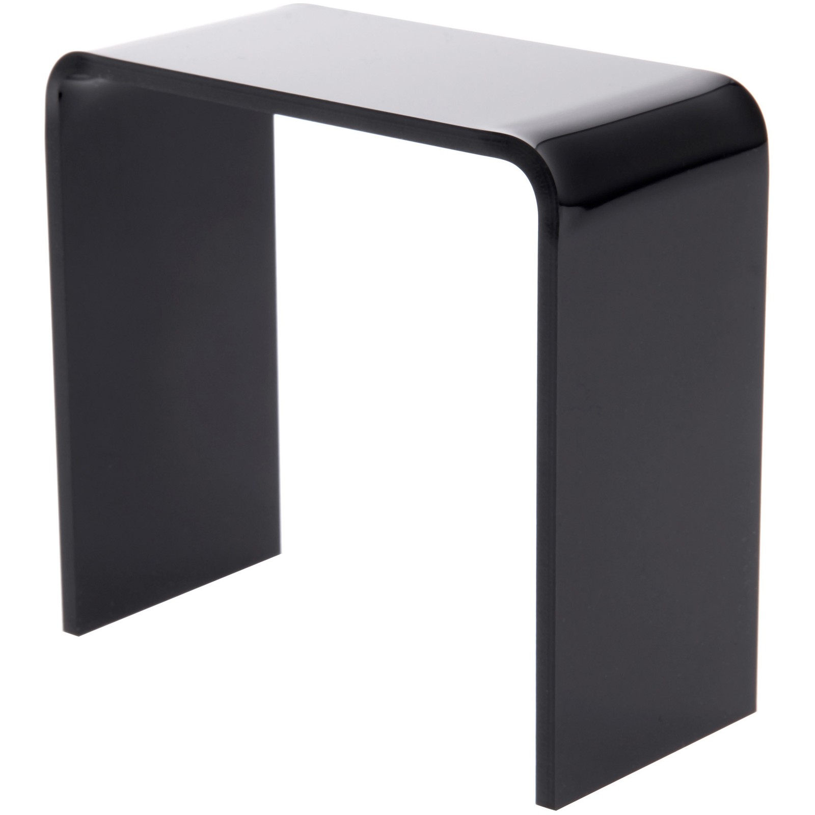Plymor Black Acrylic Vertical Rectangular Display Riser, 3" H x 3" W x 1.5" D